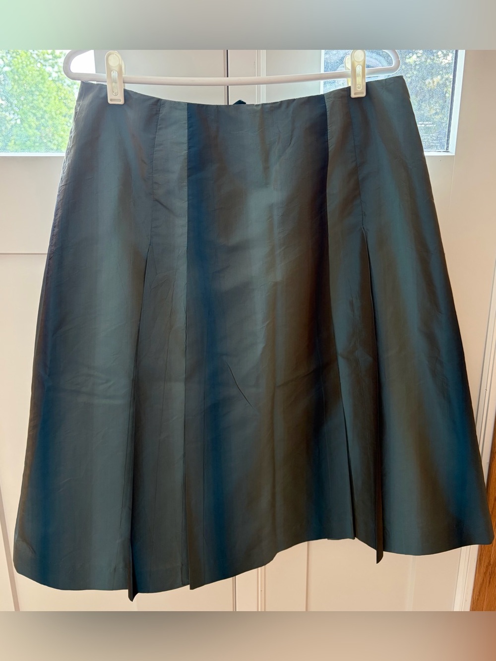 Talbots Pure Silk Skirt Classic A-Line Pleated 100% Silk Size 12